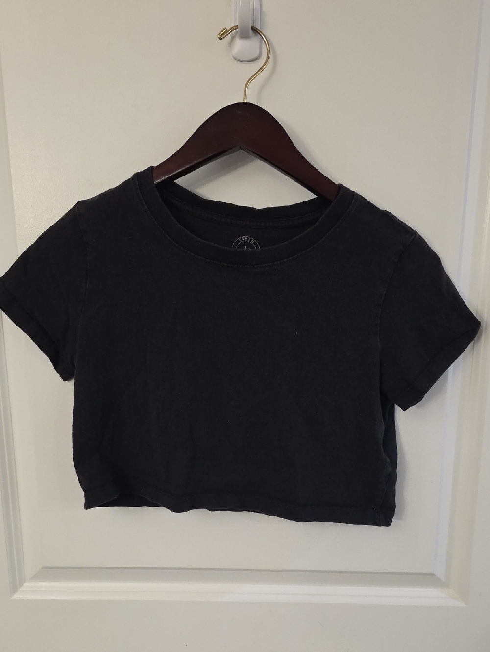 Urban Outfitters Cropped Black Tee